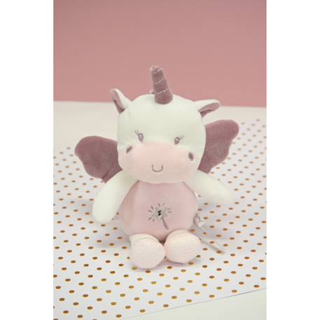 Peluche - petits musicaux les ptits féeriques licorne - 17 cm Rose 2 - vertbaudet enfant 