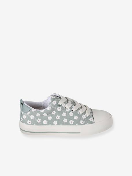 Baskets fille en toile fantaisie blush+vert imprimé 12 - vertbaudet enfant 