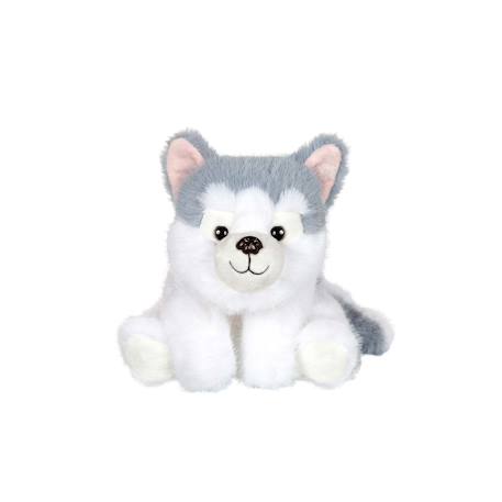 Peluche - peluche floppy choopy husky gris et blanc – 22 cm Blanc 1 - vertbaudet enfant 