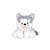 Peluche - peluche floppy choopy husky gris et blanc – 22 cm Blanc 1 - vertbaudet enfant 