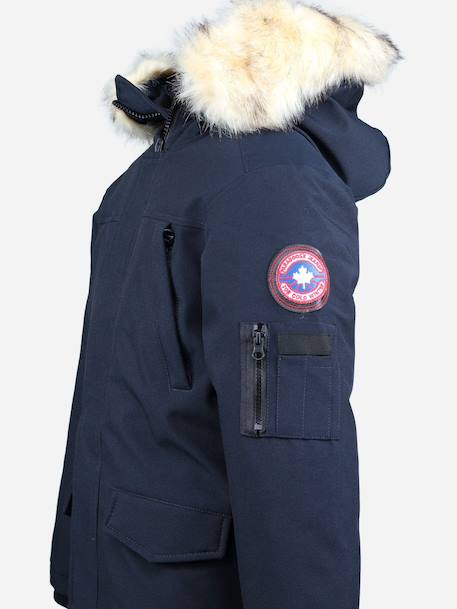 Parka à capuche Bleu foncé+Noir 3 - vertbaudet enfant 