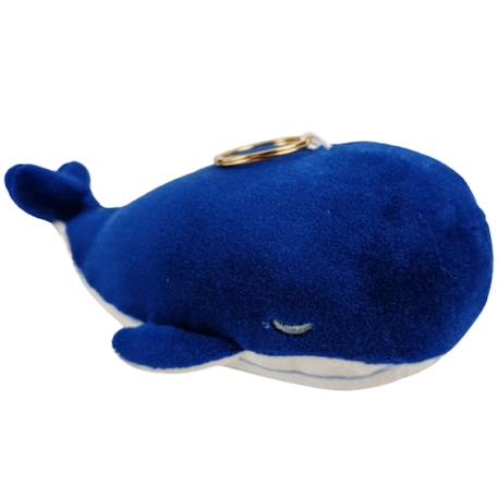 Porte-clé peluche nemu nemu kanaroa la baleine (13 cm) Bleu, blanc 3 - vertbaudet enfant 
