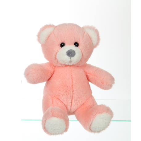 Peluche - peluche ours trendy rose poudré, l'ours à câliner, 15 cm Corail 1 - vertbaudet enfant 