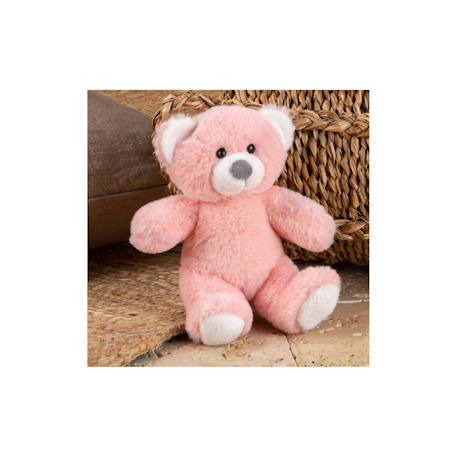Peluche - peluche ours trendy rose poudré, l'ours à câliner, 15 cm Corail 3 - vertbaudet enfant 