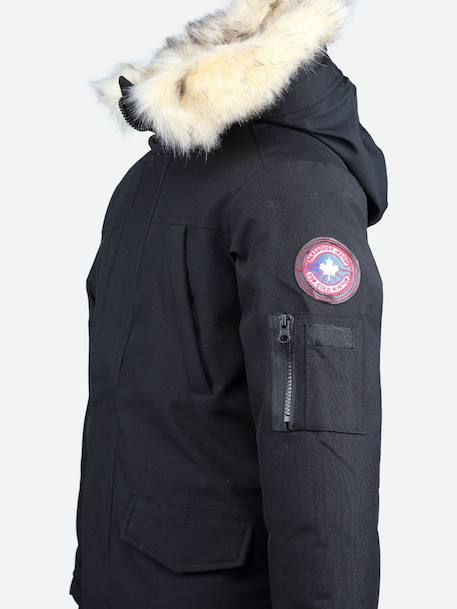 Parka à capuche Bleu foncé+Noir 6 - vertbaudet enfant 