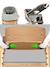 Chaise haute design pliante en bois meridio Natural graphit+Pecan graphit 5 - vertbaudet enfant 