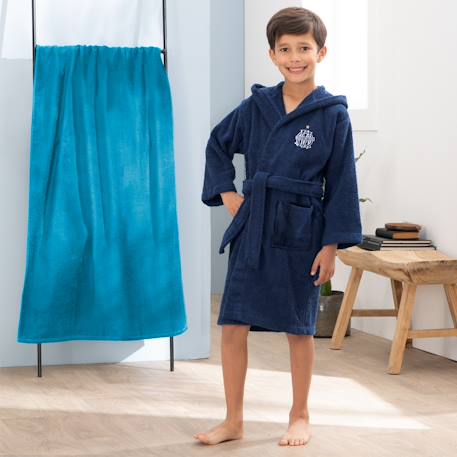 Peignoir enfant 100% coton, om 1993 Bleu marine 1 - vertbaudet enfant 