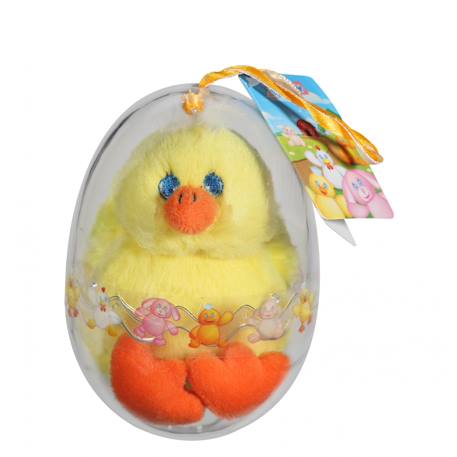 Peluche - oeuf p'tit poulailler poussin en peluche - 12 cm Jaune 1 - vertbaudet enfant 