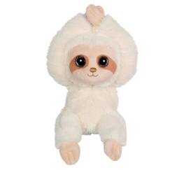 Jouet-Peluche - peluche p'tit paresseux crème - 16 cm
