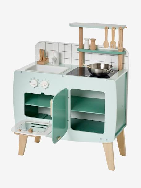 Cuisine en bois FSC® design caramel+vert 18 - vertbaudet enfant 