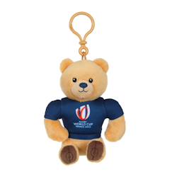 Jouet-Peluche - ours porte-clés coupe du monde de rugby / rugby world cup france 2023 - peluche officielle - 10 cm assis