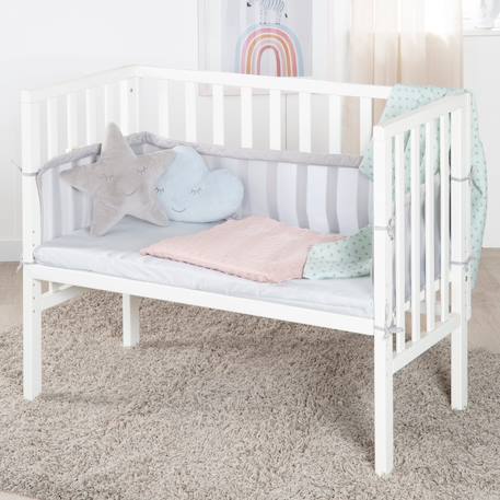 Berceau cododo 2en1 avec matelas et accessoires roba style Blanc / gris+Gris taupe / gris 5 - vertbaudet enfant 