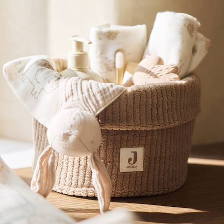 Panier de rangement en tissu côtelé Marron 2 - vertbaudet enfant 