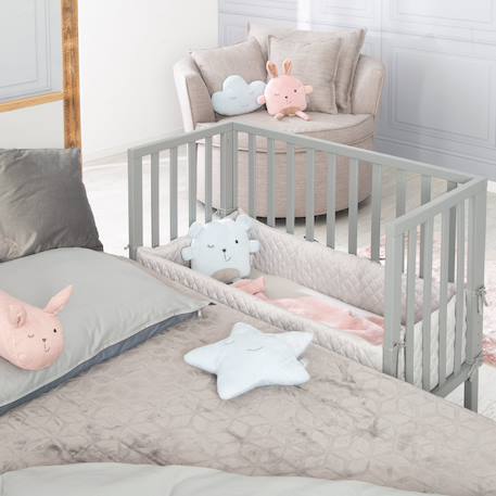Berceau cododo 2en1 avec matelas et accessoires roba style Blanc / gris+Gris taupe / gris 9 - vertbaudet enfant 