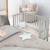 Berceau cododo 2en1 avec matelas et accessoires roba style Blanc / gris+Gris taupe / gris 9 - vertbaudet enfant 