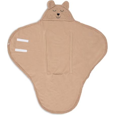 Couverture nomade bunny nougat (100 x 105 cm) Beige+Beige, gris, marron+Biscuit, noir+Ecru, marron+Rose sauvage+Sable, noir 15 - vertbaudet enfant 