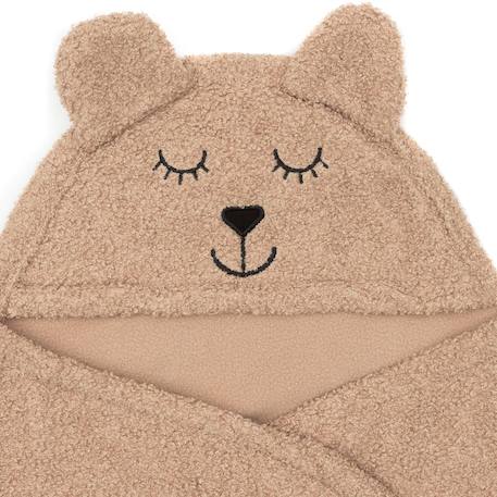 Couverture nomade bunny nougat (100 x 105 cm) Beige+Beige, gris, marron+Biscuit, noir+Ecru, marron+Rose sauvage+Sable, noir 17 - vertbaudet enfant 