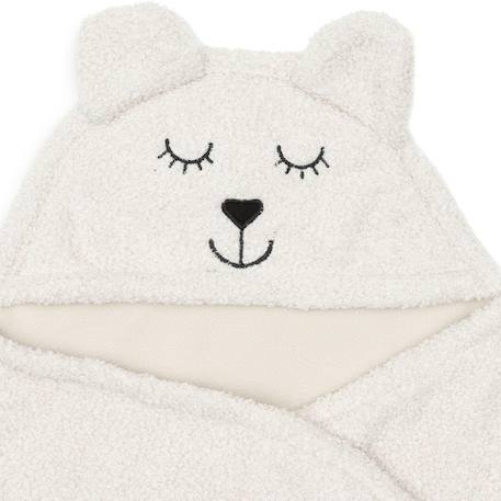 Couverture nomade bunny nougat (100 x 105 cm) Beige+Beige, gris, marron+Biscuit, noir+Ecru, marron+Rose sauvage+Sable, noir 35 - vertbaudet enfant 