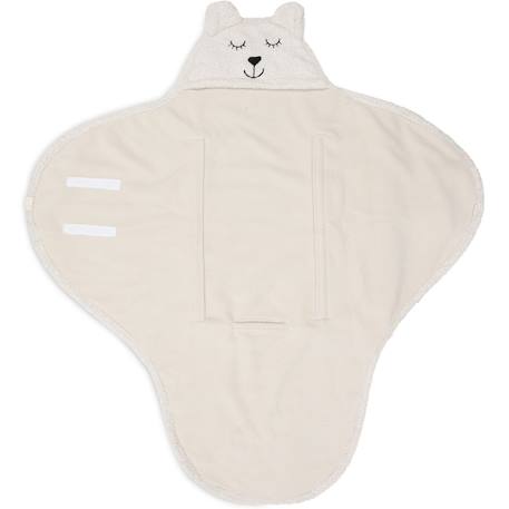 Couverture nomade bunny nougat (100 x 105 cm) Beige+Beige, gris, marron+Biscuit, noir+Ecru, marron+Rose sauvage+Sable, noir 33 - vertbaudet enfant 