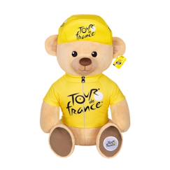 Jouet-Peluche officielle ours tour de france - maillot et casquette vainqueur étape jaune - 60 cm