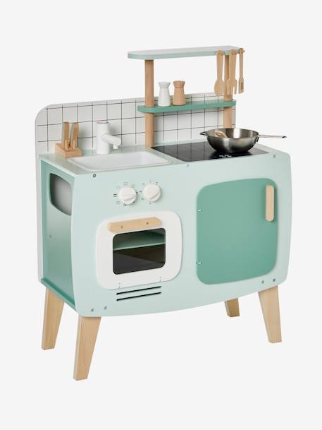 Cuisine en bois FSC® design caramel+vert 20 - vertbaudet enfant 