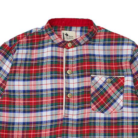 Chemise de noël  en flanelle tartan   rimbaud Rouge noir 4 - vertbaudet enfant 