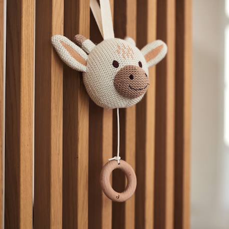 Peluche musicale Blanc, marron 3 - vertbaudet enfant 