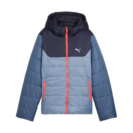 Doudoune enfant ess hooded padded Bleu cool 1 - vertbaudet enfant 