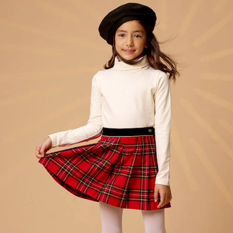 Jupe plissée hiver   carreaux tartan   london Bleu jaune+Bleu marine rouge+Gris anthracite+Rouge 18 - vertbaudet enfant 