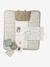 Coffret cadeau naissance 8 pièces : 1 hochet, 1 tapis à langer nomade, 5 lingettes, 1 pochette Babylone+Bayou+blanc imprimé 15 - vertbaudet enfant 