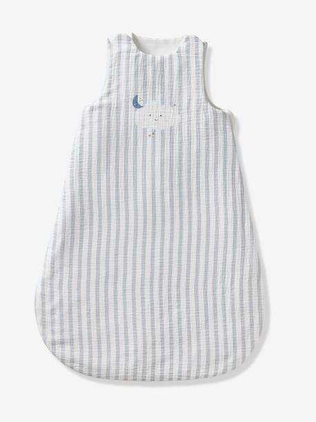 Gigoteuse été en gaze de coton DANS LES NUAGES rayé bleu 4 - vertbaudet enfant 