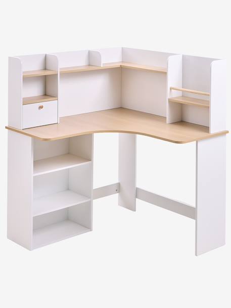 Bureau d'angle enfant avec rangements blanc 8 - vertbaudet enfant 