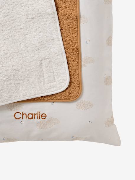 Matelas à langer et 2 tapis de change personnalisable DANS LES NUAGES blanc imprimé 3 - vertbaudet enfant 