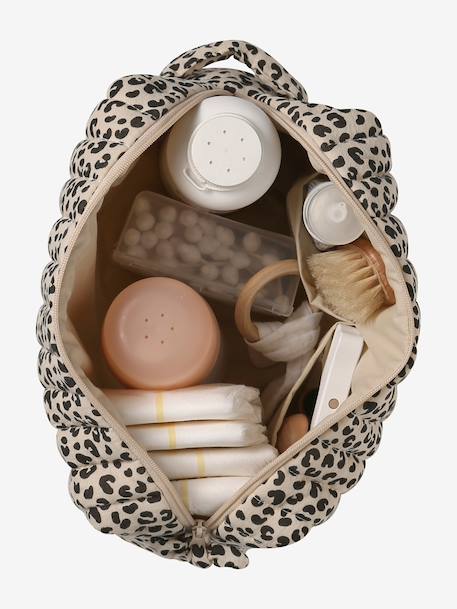 Trousse toilette Mama gaze coton beige imprimé+Mon coeur+Nuages 4 - vertbaudet enfant 
