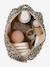 Trousse toilette Mama gaze coton beige imprimé+Mon coeur+Nuages 4 - vertbaudet enfant 