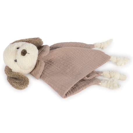 Doudou chien en gaze de coton sintra Beige+Vert de gris 3 - vertbaudet enfant 