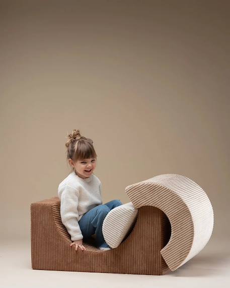 Ensemble de jeu enfant - arc-en-ciel - pouf velours côtelé Blueberry blue+Brown sugar+Marshmallow+Peppermint green+Pink mousse+Toffee 34 - vertbaudet enfant 