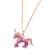 Set collier et bague licorne rose pailletée Rose 2 - vertbaudet enfant 