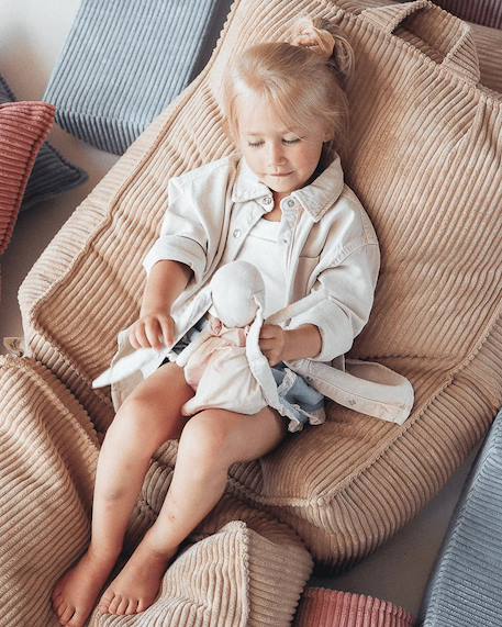 Pouf poire chambre enfant - fauteuil comfortable en velours côtelé Bluberry blue+Brown sugar+Marshmallow+Peppermint green+Pink mousse+Toffee 8 - vertbaudet enfant 