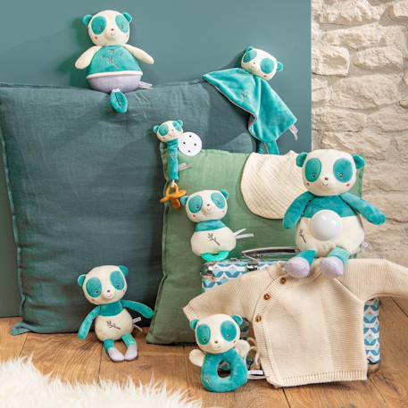 Peluche - accroche-tétine bamboo - panda - 13 cm Blanc 5 - vertbaudet enfant 