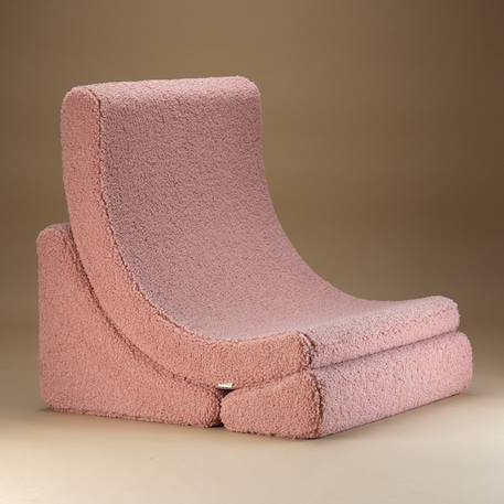 Fauteuil de jeu enfant - pouf design lune en teddy Biscuit+Cream white+Guava+Matcha 18 - vertbaudet enfant 