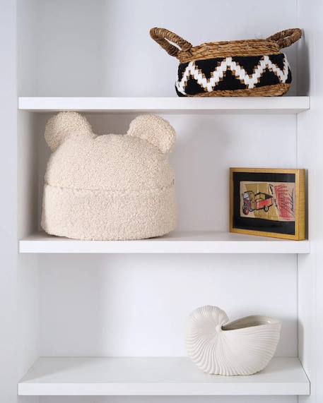 Coussin de rangement avec poche enfant - pochette en teddy Biscuit+Cream white+Guava+Matcha 8 - vertbaudet enfant 