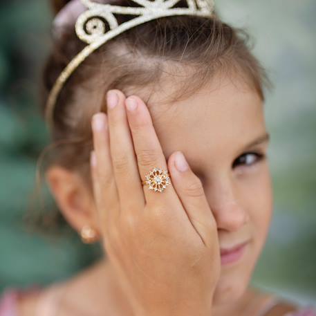 Ensemble collier et bague en strass flocon Blanc 6 - vertbaudet enfant 