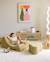 Fauteuil de jeu enfant - pouf design lune en teddy Biscuit+Cream white+Guava+Matcha 20 - vertbaudet enfant 