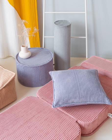 Coussin enfant carré Blueberry blue+Brown sugar+Marshmallow+Peppermint green+Pink mousse+Toffee 2 - vertbaudet enfant 