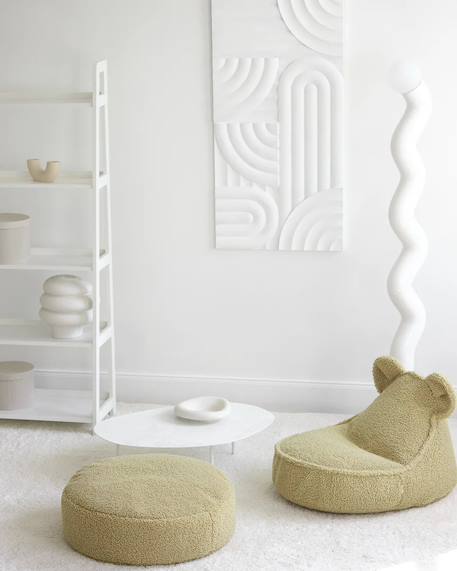 Pouf poire ours chambre enfant - fauteuil comfortable en teddy Biscuit+Cream white+Guava+Maple+Matcha+Warm hazel 26 - vertbaudet enfant 