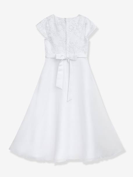 Robe de communion DPOLINA longueur 7/8 fille DANAMADE blanc 2 - vertbaudet enfant 