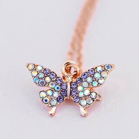 Collier papillon en strass Rose 6 - vertbaudet enfant 