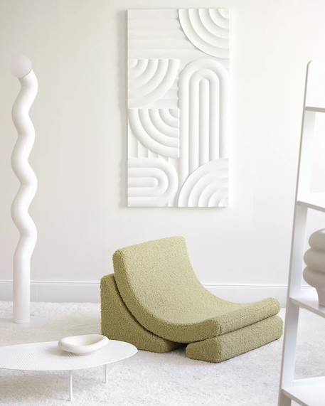 Fauteuil de jeu enfant - pouf design lune en teddy Biscuit+Cream white+Guava+Matcha 23 - vertbaudet enfant 