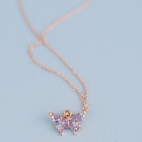 Collier papillon en strass Rose 5 - vertbaudet enfant 